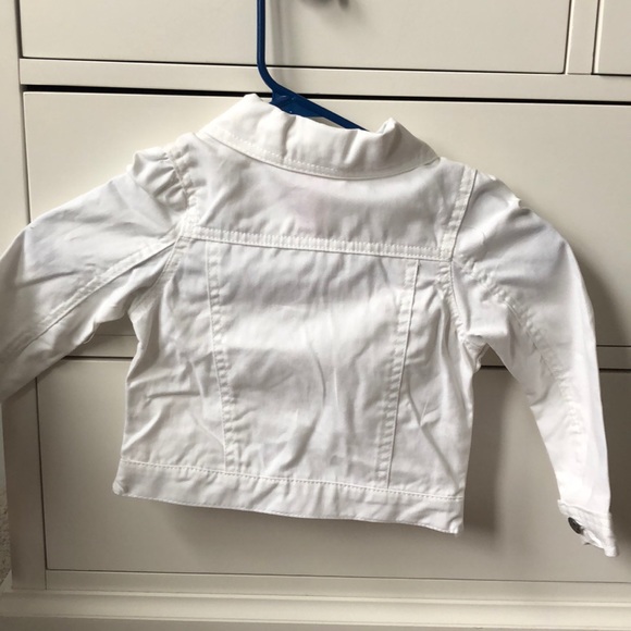 Nannette White Jean Jacket with Blue Flower 3T NWT - Picture 2 of 2